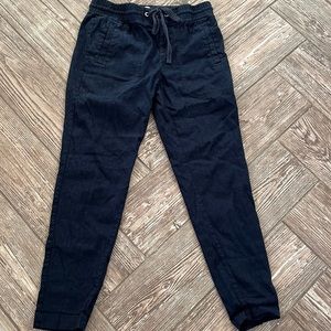 Lou & Grey navy linen pants, XS